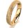 Ring 14 Karat Gelbgold 4.0 mm kristallmatt