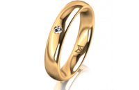 Ring 14 Karat Gelbgold 4.0 mm poliert 1 Brillant G vs...