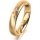 Ring 14 Karat Gelbgold 4.0 mm sandmatt 3 Brillanten G vs Gesamt 0,030ct
