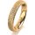 Ring 14 Karat Gelbgold 4.0 mm kristallmatt 4 Brillanten G vs Gesamt 0,020ct