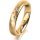Ring 14 Karat Gelbgold 4.0 mm sandmatt 5 Brillanten G vs Gesamt 0,035ct