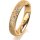 Ring 14 Karat Gelbgold 4.0 mm kristallmatt 5 Brillanten G vs Gesamt 0,035ct