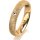 Ring 18 Karat Gelbgold 4.0 mm kristallmatt 1 Brillant G vs 0,025ct