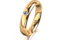Ring 18 Karat Gelbgold 4.0 mm poliert 1 Brillant G vs...