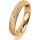 Ring 18 Karat Gelbgold 4.0 mm kreismatt 3 Brillanten G vs Gesamt 0,030ct