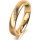Ring 18 Karat Gelbgold 4.0 mm längsmatt 4 Brillanten G vs Gesamt 0,020ct