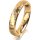 Ring 18 Karat Gelbgold 4.0 mm diamantmatt 4 Brillanten G vs Gesamt 0,020ct