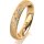 Ring 18 Karat Gelbgold 4.0 mm kreismatt 5 Brillanten G vs Gesamt 0,035ct