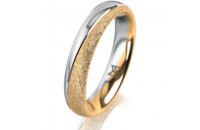 Ring 14 Karat Gelb-/Weissgold 4.0 mm kreismatt