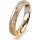 Ring 14 Karat Gelb-/Weissgold 4.0 mm kristallmatt