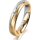Ring 14 Karat Gelb-/Weissgold 4.0 mm sandmatt 1 Brillant G vs 0,025ct