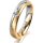 Ring 14 Karat Gelb-/Weissgold 4.0 mm sandmatt 1 Brillant G vs 0,065ct