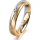 Ring 14 Karat Gelb-/Weissgold 4.0 mm sandmatt 4 Brillanten G vs Gesamt 0,020ct