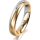 Ring 18 Karat Gelb-/Weissgold 4.0 mm l&auml;ngsmatt