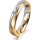 Ring 18 Karat Gelb-/Weissgold 4.0 mm l&auml;ngsmatt 1 Brillant G vs 0,065ct