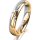 Ring 18 Karat Gelb-/Weissgold 4.0 mm poliert 3 Brillanten G vs Gesamt 0,030ct