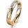 Ring 18 Karat Gelb-/Weissgold 4.0 mm poliert 5 Brillanten G vs Gesamt 0,035ct