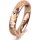 Ring 14 Karat Rotgold 4.0 mm diamantmatt 1 Brillant G vs 0,025ct