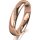 Ring 14 Karat Rotgold 4.0 mm poliert 4 Brillanten G vs Gesamt 0,020ct