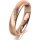 Ring 14 Karat Rotgold 4.0 mm sandmatt 4 Brillanten G vs Gesamt 0,020ct