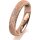 Ring 14 Karat Rotgold 4.0 mm kristallmatt 4 Brillanten G vs Gesamt 0,020ct