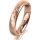Ring 14 Karat Rotgold 4.0 mm sandmatt 5 Brillanten G vs Gesamt 0,035ct