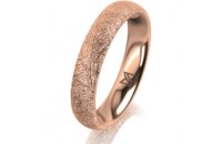 Ring 18 Karat Rotgold 4.0 mm kristallmatt