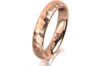 Ring 18 Karat Rotgold 4.0 mm diamantmatt
