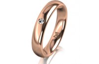 Ring 18 Karat Rotgold 4.0 mm poliert 1 Brillant G vs 0,025ct