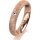 Ring 18 Karat Rotgold 4.0 mm kristallmatt 1 Brillant G vs 0,025ct
