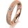 Ring 18 Karat Rotgold 4.0 mm kristallmatt 1 Brillant G vs 0,065ct