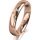 Ring 18 Karat Rotgold 4.0 mm poliert 3 Brillanten G vs Gesamt 0,030ct