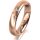 Ring 18 Karat Rotgold 4.0 mm l&auml;ngsmatt 3 Brillanten G vs Gesamt 0,030ct
