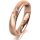 Ring 18 Karat Rotgold 4.0 mm sandmatt 3 Brillanten G vs Gesamt 0,030ct