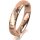 Ring 18 Karat Rotgold 4.0 mm diamantmatt 4 Brillanten G vs Gesamt 0,020ct