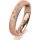 Ring 18 Karat Rotgold 4.0 mm kreismatt 5 Brillanten G vs Gesamt 0,035ct
