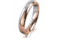 Ring 14 Karat Rot-/Weissgold 4.0 mm poliert