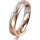 Ring 14 Karat Rot-/Weissgold 4.0 mm l&auml;ngsmatt 1 Brillant G vs 0,025ct