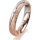 Ring 14 Karat Rot-/Weissgold 4.0 mm kreismatt 1 Brillant G vs 0,025ct
