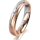 Ring 14 Karat Rot-/Weissgold 4.0 mm sandmatt 1 Brillant G vs 0,025ct