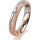 Ring 14 Karat Rot-/Weissgold 4.0 mm kreismatt 1 Brillant G vs 0,065ct