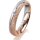Ring 18 Karat Rot-/Weissgold 4.0 mm kristallmatt 1 Brillant G vs 0,025ct