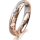 Ring 18 Karat Rot-/Weissgold 4.0 mm diamantmatt 1 Brillant G vs 0,025ct