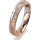 Ring 18 Karat Rot-/Weissgold 4.0 mm kristallmatt 3 Brillanten G vs Gesamt 0,030ct