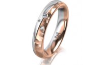 Ring 18 Karat Rot-/Weissgold 4.0 mm diamantmatt 3...