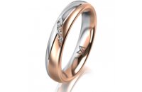 Ring 18 Karat Rot-/Weissgold 4.0 mm l&auml;ngsmatt 4...