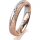 Ring 18 Karat Rot-/Weissgold 4.0 mm kreismatt 4 Brillanten G vs Gesamt 0,020ct