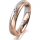 Ring 18 Karat Rot-/Weissgold 4.0 mm sandmatt 4 Brillanten G vs Gesamt 0,020ct