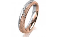 Ring 18 Karat Rot-/Weissgold 4.0 mm kristallmatt 4...