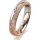 Ring 18 Karat Rot-/Weissgold 4.0 mm kristallmatt 4 Brillanten G vs Gesamt 0,020ct